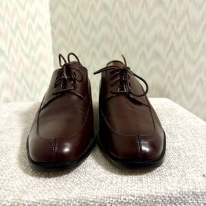 Enzo Angiolini Brown Leather Oxford Dress Shoes Mens Size 7.5 Made Brazil